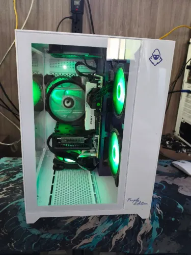 Pc gamer novo Ryzen 5 5600 com RX 6600 passo cartão até 12 X estudo troca com volta