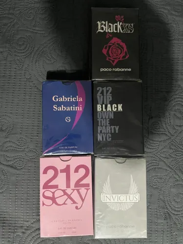 Lote de perfumes (212 VIP Black, Invictus etc)