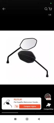Retrovisor original da fan 160 2026 