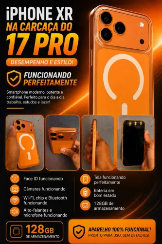 iPhone XR na carcaça do 17 pro