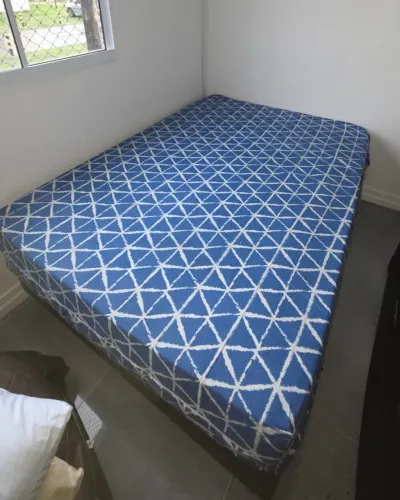 Cama Box de Casal com Colchão de Mola Enscada Ortobom