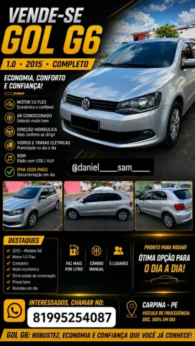Volkswagen Gol Geração VI 1.0 8V MI Total Flex Mec. 4P 2015