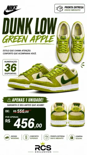Nike dunk low Green Apple 