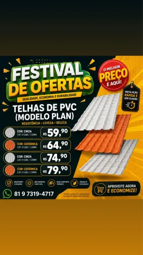 Telhas de PVC 