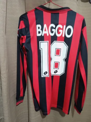 camisa Milan reedição 1996 -" P " Baggio Aveludada