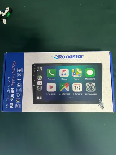 Central Multimídia 9 pol. Roadstar - CarPlay e Android Auto