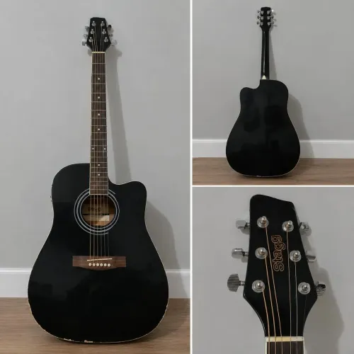 Violão Stagg elétrico com afinador Fishman