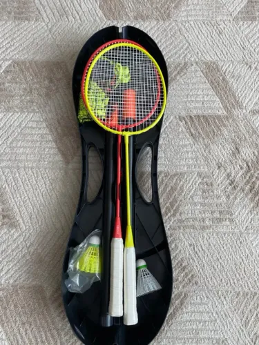 Kit Badminton Perfly Completo: 2 Raquetes, Peteca, Rede e Estojo
