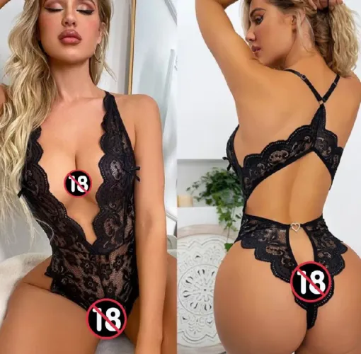 Body de Renda Abertura Virilha