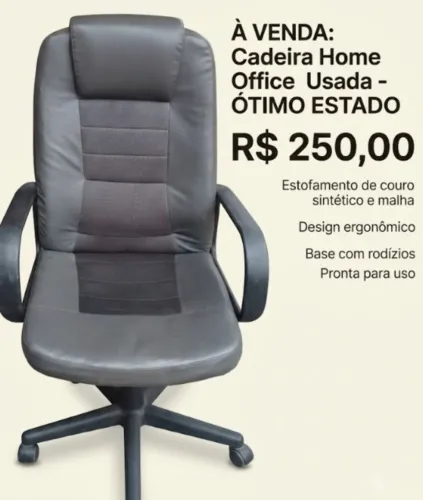 Cadeira Home office em couro