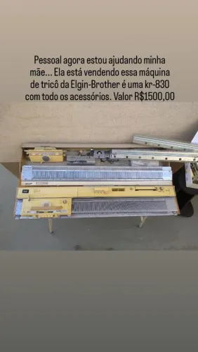 Máquina de tricô Elgin-Brother  kr-830 