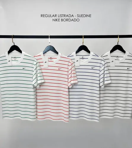 CAMISAS NO TECIDO SUEDINE<br>*LISTRADAS EM ALTO PADRÃ