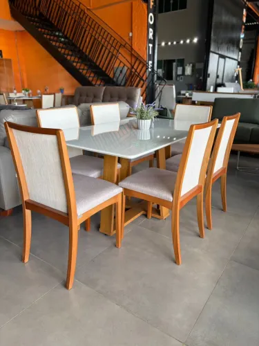    *MESA RUBI 160 X 90 c/6 CADEIRAS