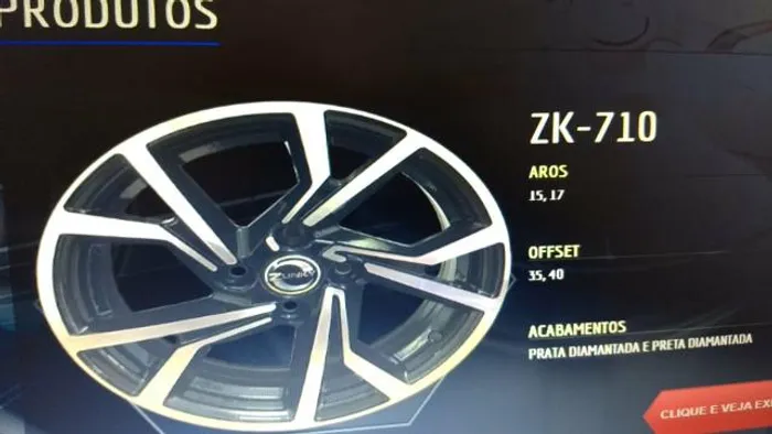 Roda aro 17 VW Virtus ZK 710 Diamantada com Preto 5X100 Jogo Novo