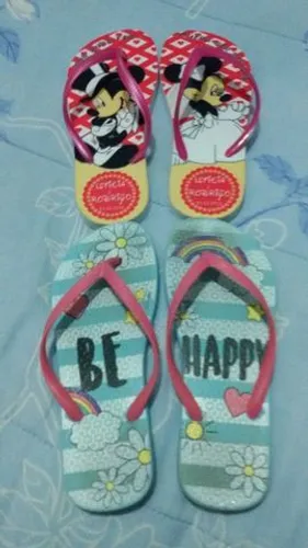 2 pares de chinelo n 33/34