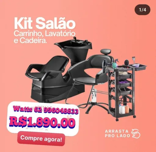 Kit salão dompel móveis novos de Alta qualidade ?