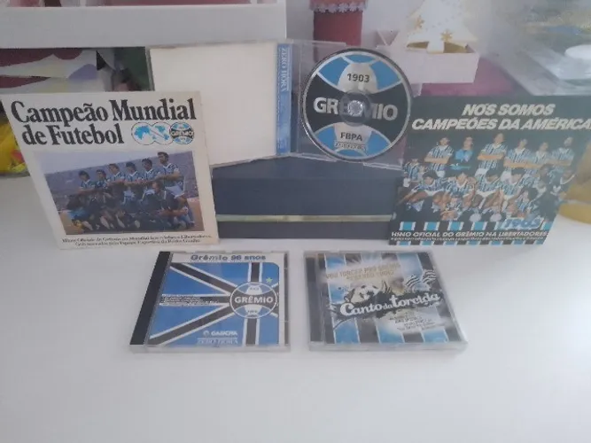 Grêmio - kit com 03 cds e 02 discos de vinil compacto 7 pol.