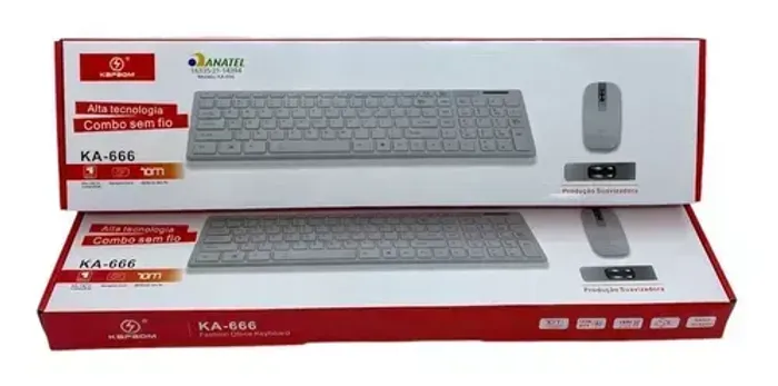 Kit Teclado + Mouse sem Fio