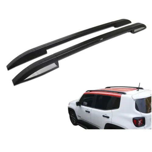Longarina de teto preta Jeep Renegade 2016 a 2025