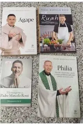 Kit Padre Marcelo - usados - Livros: Ruah / Philia / Agape / Mensagens Padre