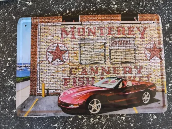 Placa decorativa em metal 20x30cm