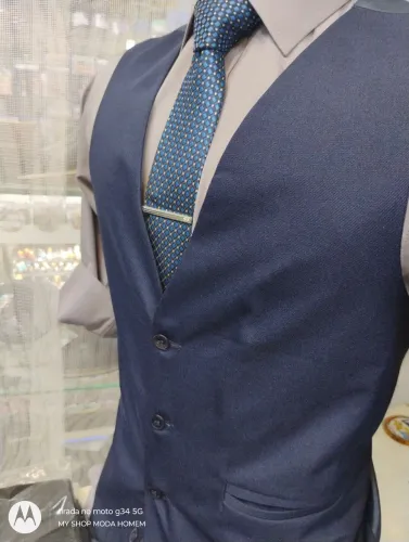 Colete Social Azul Marinho com Bolso e regulagem últimas peças apenas 99, retirar no sia