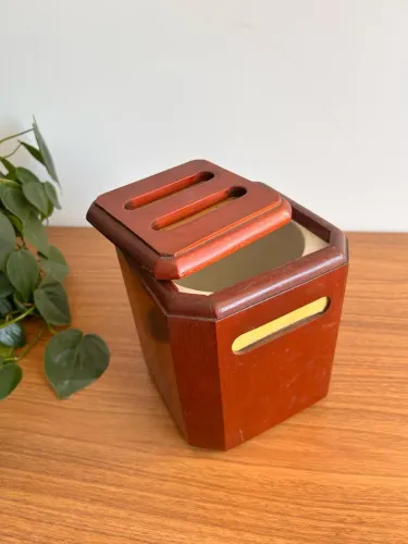 Porta Gelo Antigo de Madeira 18cm