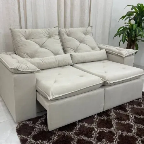 Sofá Retrátil Reclinável Brasão 2.00m Super Oferta l65