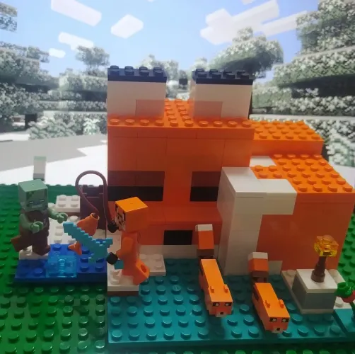 Casa Raposa - Minecraft (Blocos de montar tipo LEGO)