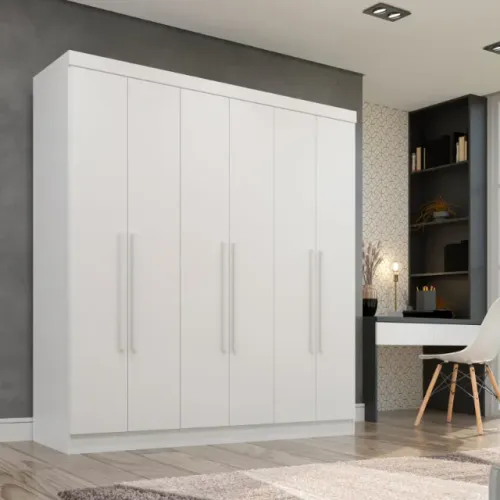 Roupeiro Recife 6P2G Branco Salleto