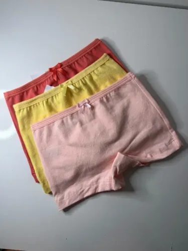 kit com 3 calcinhas box infantil cores a sua escolha