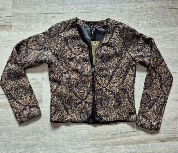 Blazer dourado com preto P