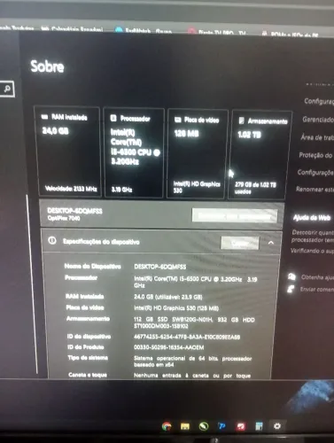 Computador pronto para uso. Com monitor LG 29 polegadas