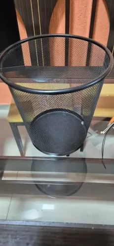 Cesto de lixo metal aramado para decoração