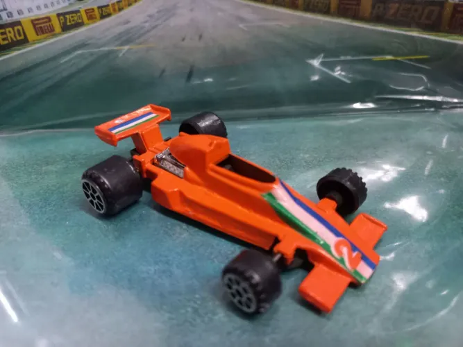Miniatura carrinho Fórmula 1 Indy laranja 1/64