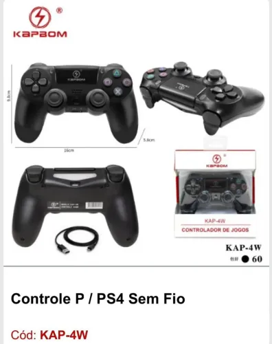 Controle Sem Fio P/ PS4 KAP-4W - Qualidade e Imersão