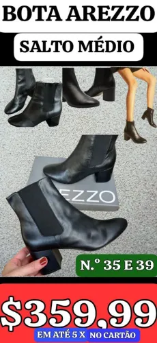 BOTA AREZZO, C/ DESCONTO + DO Q ESPECIAL, LEIAM: