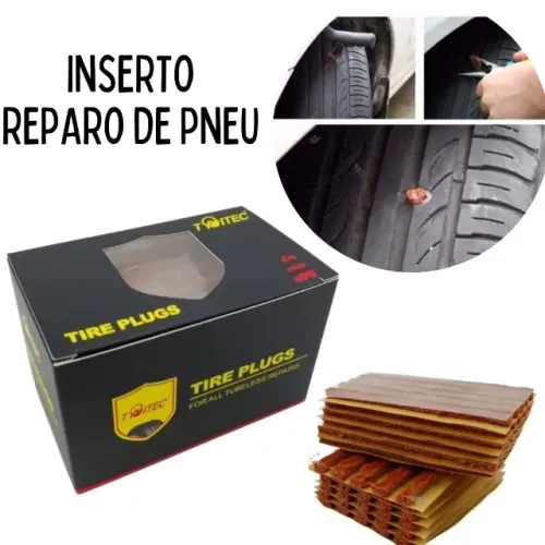 Inserto Macarrão Conserto Pneu Sem Câmara de Carro e Moto 60 Unidades _ AU31