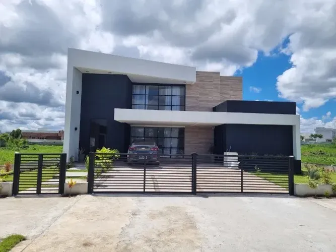 Lindíssima casa térrea no Condomínio Reserva de Aldeia com Piscina, Espaço Goumert e 6 Sts