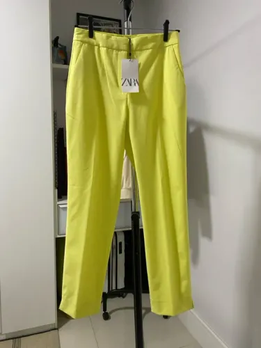 Calça Social Zara Amarela