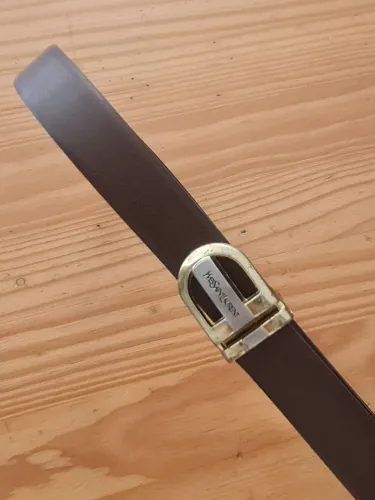 Cinto YSL Original - Couro Marrom