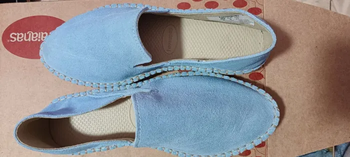 Mule Havaianas Camurça Azul