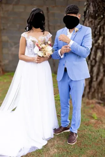 Vestido de Noiva- Corte Godê- venha ver -Valparaíso de Goias