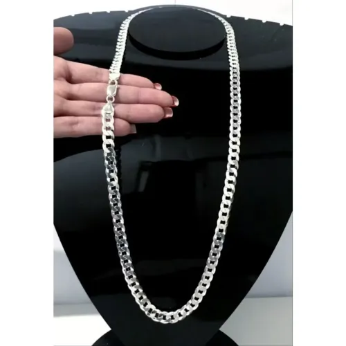 Corrente Prata 925 Masculina Corrente Grumet 8mm PROMOÇÃO PRATA 925