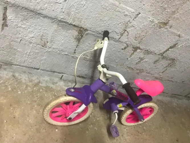 Bicicleta Infantil Rosa e Roxa
