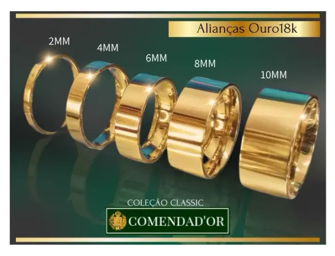 Alianças de Ouro 18k - Comendador