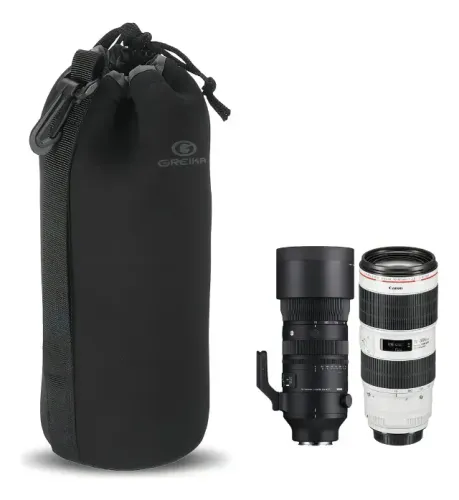 Estojo Case De Lente Acolchoada Greika Lb-xl Neoprene 22cm