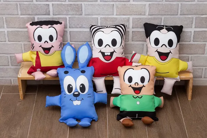 Kit 5 almofadas 3d Turma da Mônica