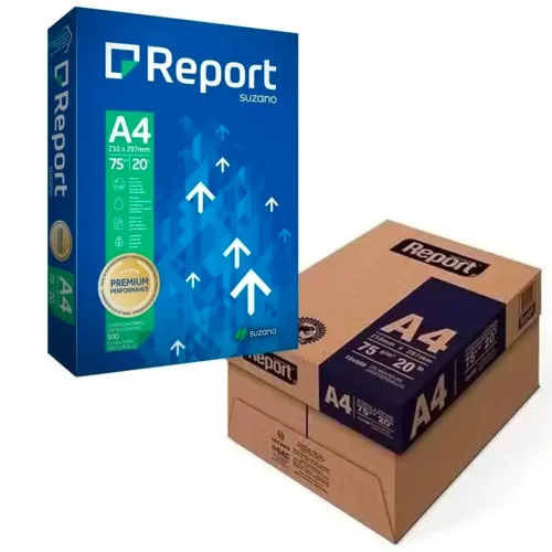 Caixa com 10 resmas de 500 folhas A4