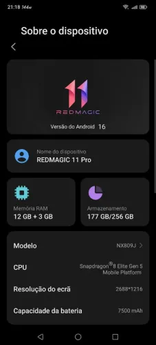 Celular redmagic 11pro 